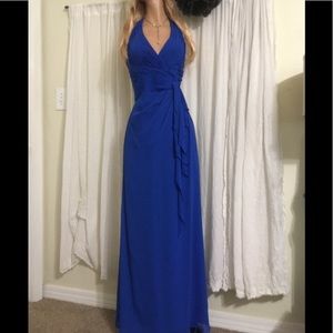 David’s bridal Long Halter formal